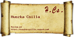 Huszka Csilla névjegykártya